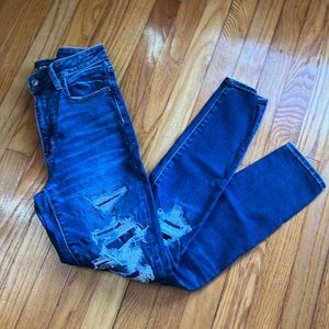 American Eagle Distressed Patched Jeans